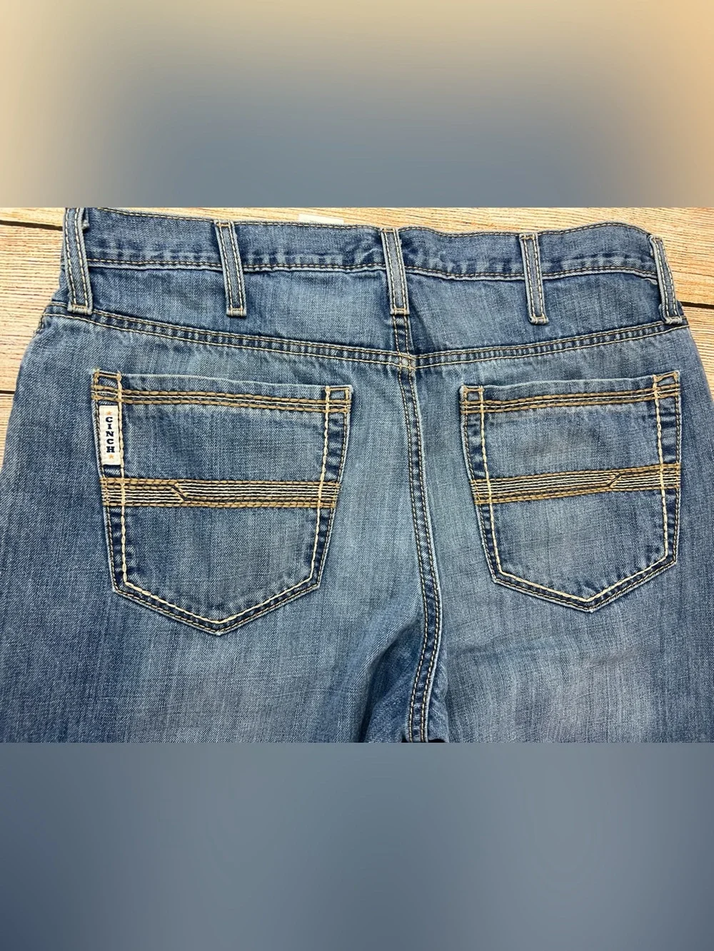 Mens Cinch White Label Western Denim Blue Jeans Relaxed Fit Size 33x34
